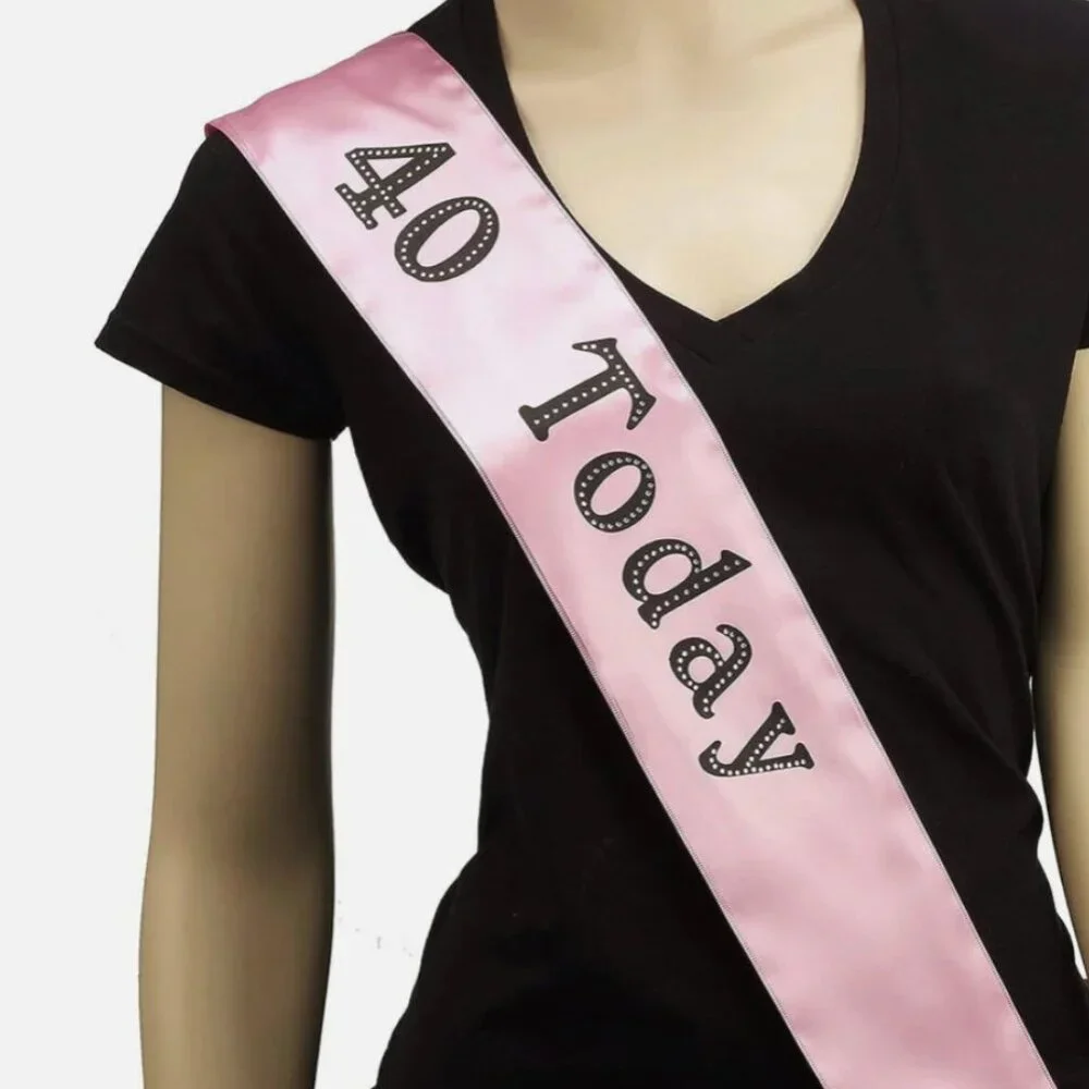 Forum Novelties Pink Satin Birthday Celebration Sash Elegant Party Supplies